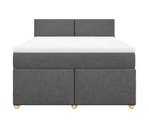 Lova Su Spyruoklėmis/Čiužiniu,Tamsiai Pilka, 140X200cm Audinys