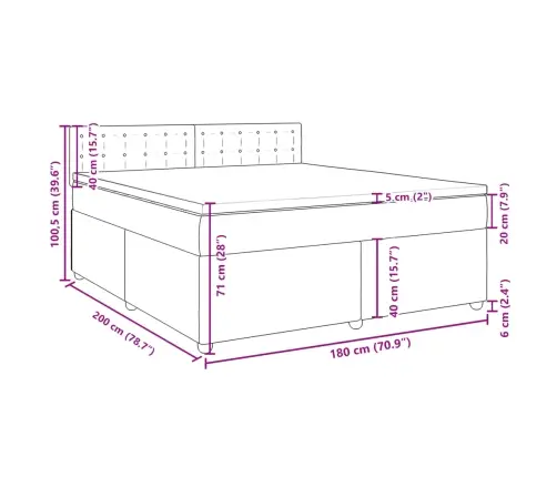 Atsperu Gulta Ar Matraci, Melns, 180X200 Cm, Audums Vidaxl Atsperu Gulta Ar Matraci, Melns, 180X200 Cm, Audums Vidaxl