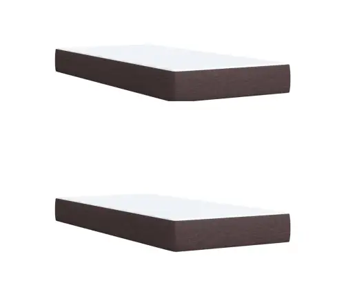 Lova Su Spyruoklėmis Ir Čiužiniu, Ruda, 200X200 cm Audinys