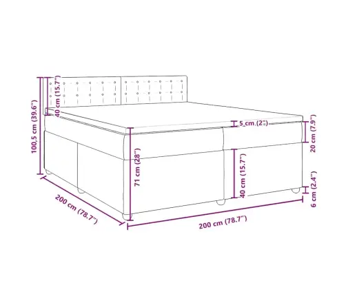 Lova Su Spyruoklėmis Ir Čiužiniu, Juoda, 200X200 cm Audinys
