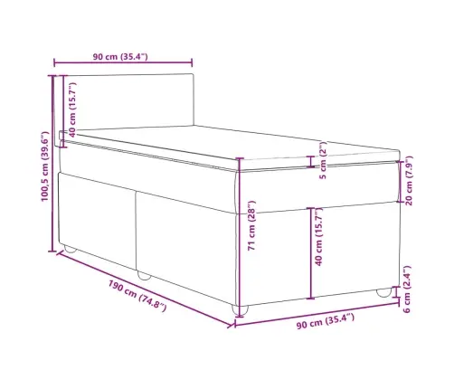 Kontinentaalvoodi Koos Madratsiga, Tumehall, Kangas