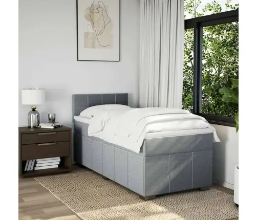 Kontinentaalvoodi Madratsiga, Helehall, 80X200 cm Kangas