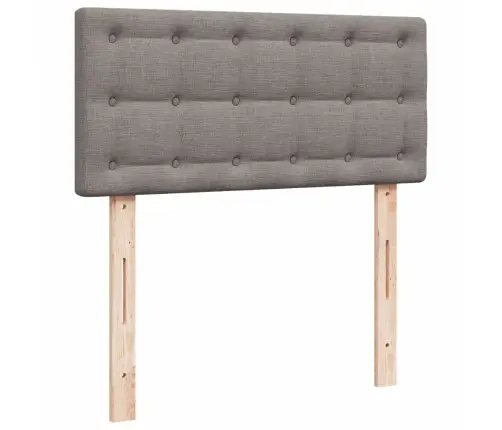 Lova Su Spyruoklėmis Ir Čiužiniu, Taupe, 80X200 cm Audinys