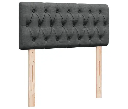 Atsperu Gulta Ar Matraci, Tumši Pelēka, 90X190 Cm, Audums Vidaxl