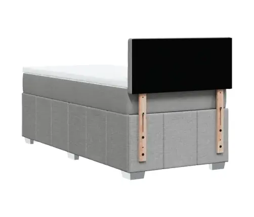 Kontinentaalvoodi Madratsiga, Helehall, 90X190 cm Kangas