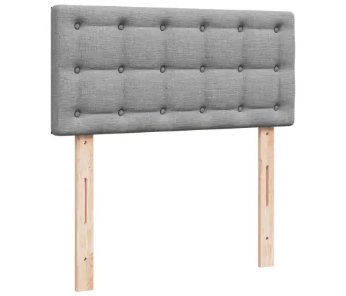 Kontinentaalvoodi Madratsiga, Helehall, 90X190 cm Kangas