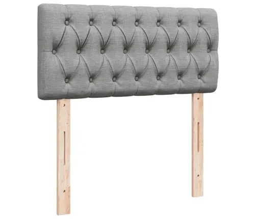 Atsperu Gulta Ar Matraci, Gaiši Pelēka, 90X200 Cm, Audums Vidaxl