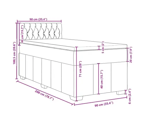 Atsperu Gultas Rāmis Ar Matraci, Krēmkrāsas, 90X200 Cm, Audums Vidaxl Atsperu Gultas Rāmis Ar Matraci, Krēmkrāsas, 90X200 Cm, Audums Vidaxl