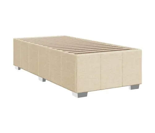 Atsperu Gultas Rāmis Ar Matraci, Krēmkrāsas, 90X200 Cm, Audums Vidaxl Atsperu Gultas Rāmis Ar Matraci, Krēmkrāsas, 90X200 Cm, Audums Vidaxl
