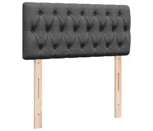 Atsperu Gultas Rāmis Ar Matraci, Tumši Pelēka Audums, 100X200Cm Vidaxl