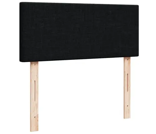 Atsperu Gulta Ar Matraci, Melns Audums, 120X190 Cm Vidaxl