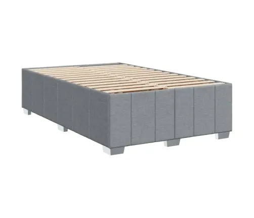 Atsperu Gulta Ar Matraci, Gaiši Pelēka Audums, 120X190 Cm Vidaxl