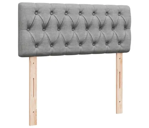 Atsperu Gulta Ar Matraci, Gaiši Pelēka Audums, 120X190 Cm Vidaxl