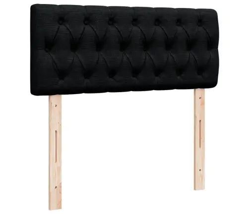 Atsperu Gulta Ar Matraci, Melns Audums, 120X190 Cm Vidaxl