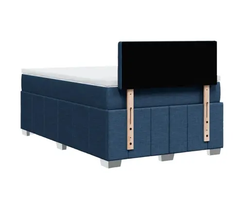 Atsperu Gulta Ar Matraci, Zils Audums, 120X190 Cm Vidaxl