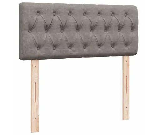 Atsperu Gultas Rāmis Ar Matraci, Pelēkbrūns, 120X200 Cm, Audums Vidaxl