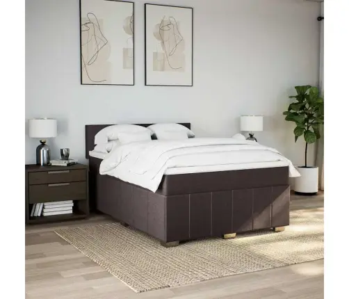 Kontinentaalvoodi Madratsiga, Tumepruun, 140X190 cm Kangas