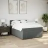 Atsperu Gulta Ar Matraci, Tumši Pelēka Audums, 140X190 Cm Vidaxl