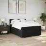 Atsperu Gulta Ar Matraci, Melna Audums, 140X190 Cm Vidaxl