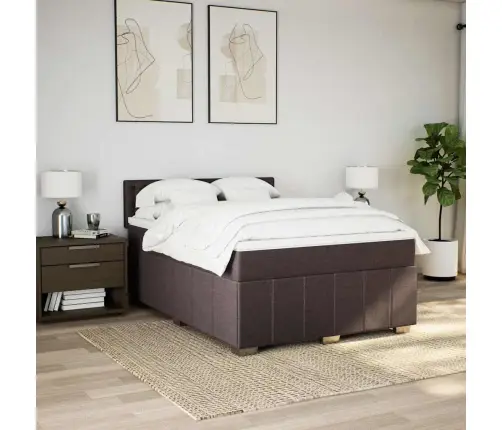 Kontinentaalvoodi Madratsiga, Tumepruun, 140X190 cm Kangas