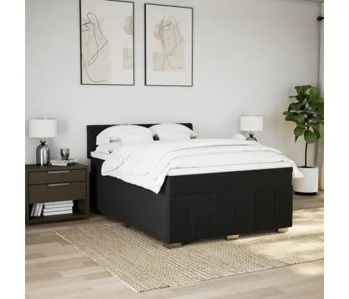 Kontinentaalvoodi Madratsiga, Must, 160X200 cm Kangas