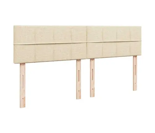 Atsperu Gulta Ar Matraci, Krēmkrāsas, 180X200 Cm, Audums Vidaxl