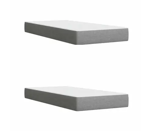 Kontinentaalvoodi Madratsiga, Helehall, 200X200 cm Kangas