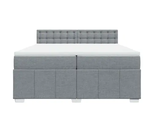 Kontinentaalvoodi Madratsiga, Helehall, 200X200 cm Kangas