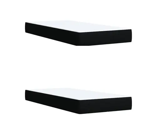 Atsperu Gultas Rāmis Ar Matraci, Melna Audums, 200X200 Cm Vidaxl