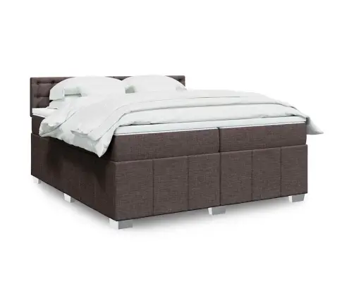 Kontinentaalvoodi Madratsiga, Tumepruun, 200X200 cm Kangas