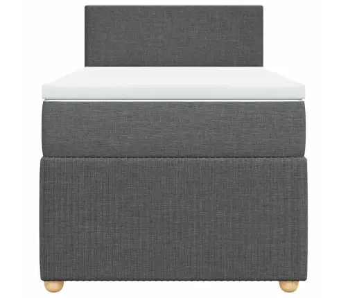 Lova Su Spyruoklėmis Ir Čiužiniu, Tamsiai Pilka, 80X200 Cm