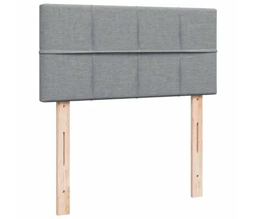 Atsperu Gultas Rāmis Ar Matraci, Gaiši Pelēka Audums, 80X200 Cm Vidaxl