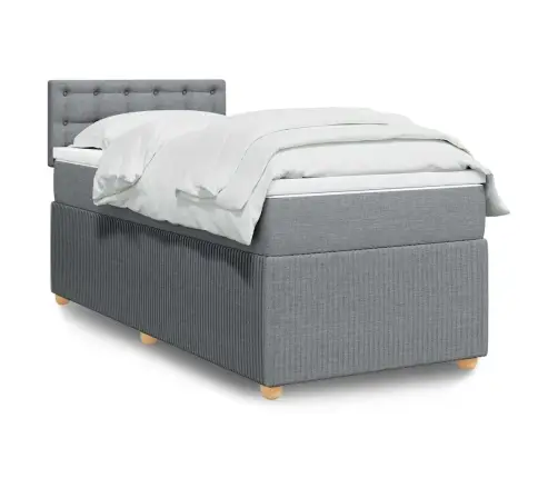 Kontinentaalvoodi Madratsiga, Helehall, 80X200 cm Kangas