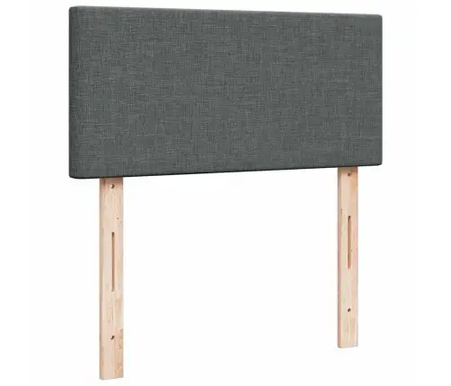 Atsperu Gulta Ar Matraci, Tumši Pelēka, 90X190 Cm, Audums Vidaxl