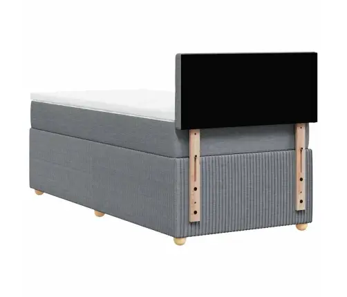 Kontinentaalvoodi Madratsiga, Helehall, 90X190 cm Kangas