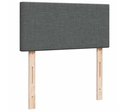 Lova Su Spyruoklėmis Ir Čiužiniu, Tamsiai Pilka, 90X200 Cm