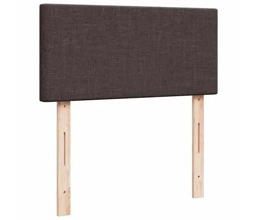 Atsperu Gultas Rāmis Ar Matraci, Tumši Brūna, 100X200Cm, Audums Vidaxl Atsperu Gultas Rāmis Ar Matraci, Tumši Brūna, 100X200Cm, Audums Vidaxl