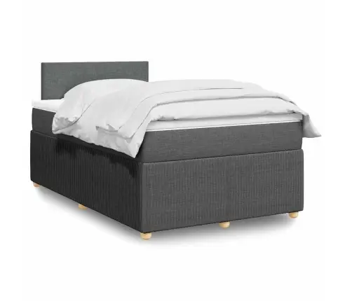 Atsperu Gulta Ar Matraci, Tumši Pelēka Audums, 120X190 Cm Vidaxl