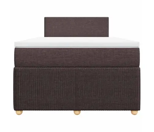 Lova Su Spyruoklėmis Ir Čiužiniu, Ruda, 120X190cm Audinys