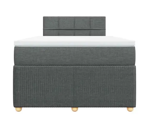 Atsperu Gulta Ar Matraci, Tumši Pelēka Audums, 120X190 Cm Vidaxl