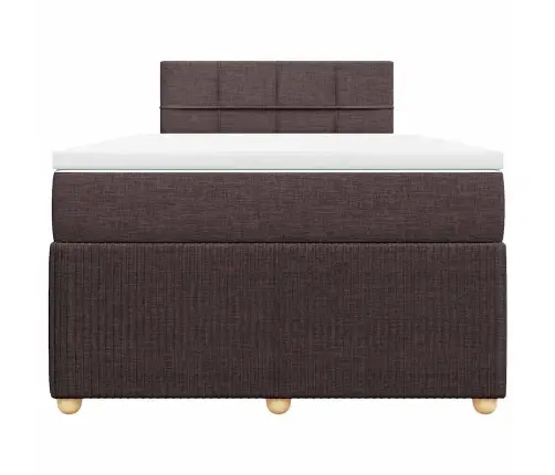 Lova Su Spyruoklėmis Ir Čiužiniu, Ruda, 120X190cm Audinys