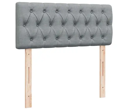 Atsperu Gulta Ar Matraci, Gaiši Pelēka Audums, 120X190 Cm Vidaxl