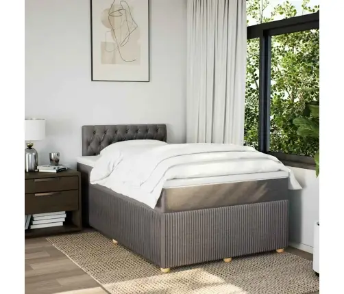 Lova Su Spyruoklėmis Ir Čiužiniu, Taupe, 120X190cm Audinys