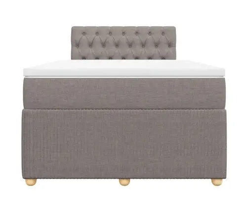 Lova Su Spyruoklėmis Ir Čiužiniu, Taupe, 120X190cm Audinys