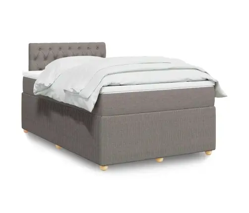 Lova Su Spyruoklėmis Ir Čiužiniu, Taupe, 120X190cm Audinys