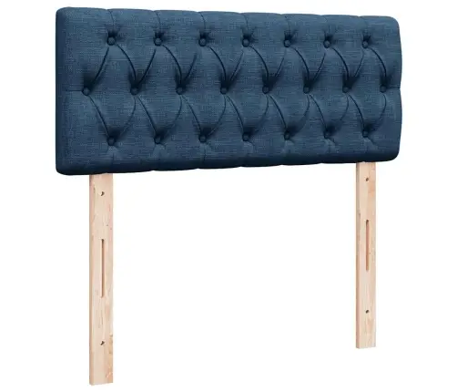 Atsperu Gulta Ar Matraci, Zils Audums, 120X190 Cm Vidaxl