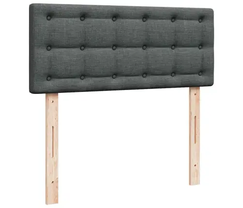 Atsperu Gulta Ar Matraci, Tumši Pelēka Audums, 120X190 Cm Vidaxl