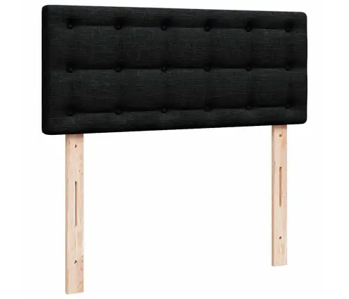 Lova Su Spyruoklėmis Ir Čiužiniu, Juoda, 120X190cm Audinys