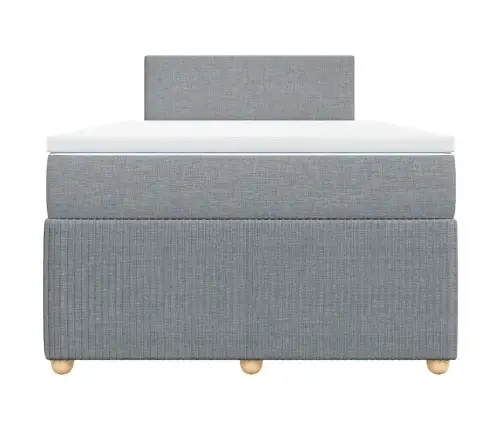 Lova Su Spyruoklėmis Ir Čiužiniu, Pilka, 120X200cm Audinys