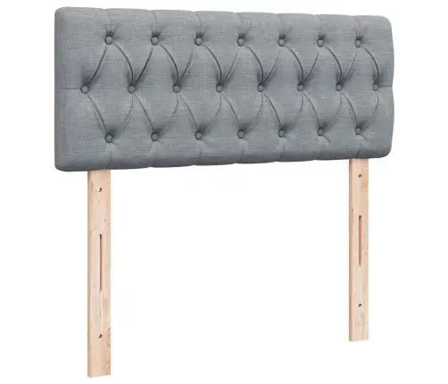 Atsperu Gulta Ar Matraci, Gaiši Pelēka Audums, 120X200Cm Vidaxl